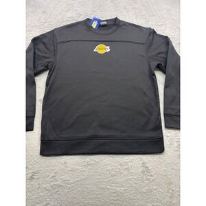 NBA Los Angeles Lakers Mens Black Crewneck Fleece Sweatshirt Medium NWT